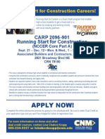 Apply Now!: CARP 2096-901 Running Start For Construction