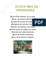 Acrostico Mes de La Primavera