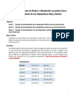 Laboratorio Funcionamiento Hub - Switch