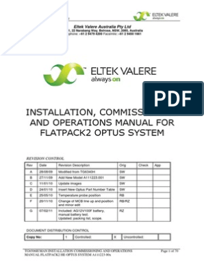 Eltek FP2 IandC Manual, PDF, Battery (Electricity)