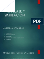 Intoduccion A Modelaje y Simulación