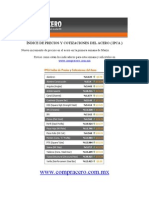 Precios Del Acero Al 4 Marzo 2010