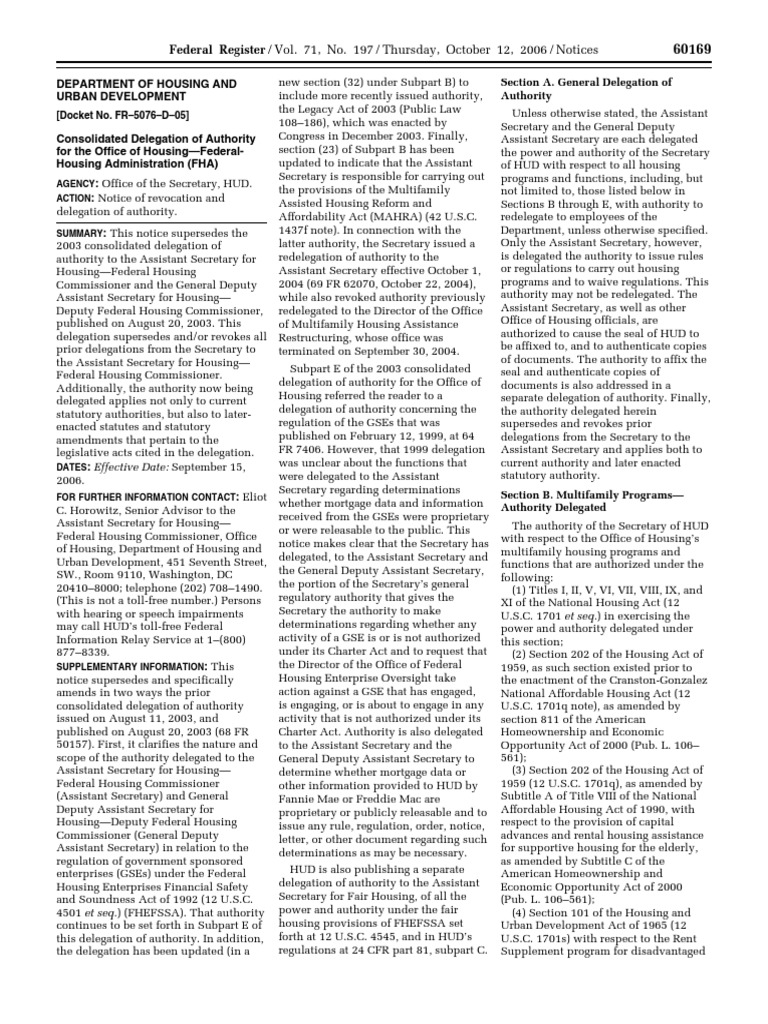 Notice Grant and Cooperative Agreement Awards Assistant Secretary For