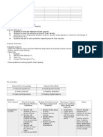 Lesson Plan Specific Heat Capacity