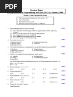 Object Oriented Programming and Java (MC221) January 2006