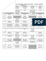 Class Schedule 2015 2016