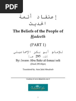 The Beliefs of the People of Hadeeth  [p/1]