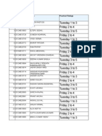 S.No Entry ID Name Practical Timings