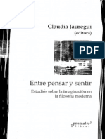 Jauregui (Ed) - Entre Pensar y Sentir, Estudios Sobre La Imaginacion en La Filosofia Moderna