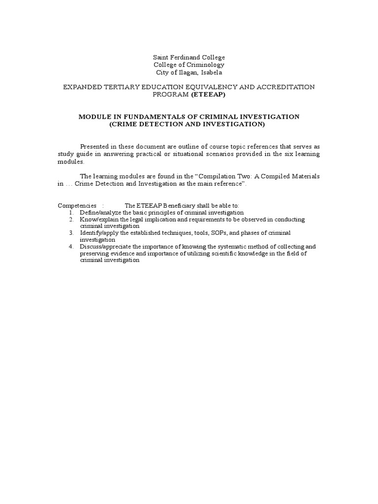 Fundamentals Of Criminal Investigation Download Free Pdf Crime