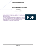 Requirements SRequirements Specification Templatepecification Template