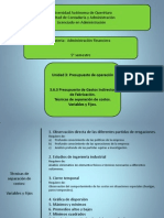 3.6.3 Presupuesto de GIF. Separación de Costos I