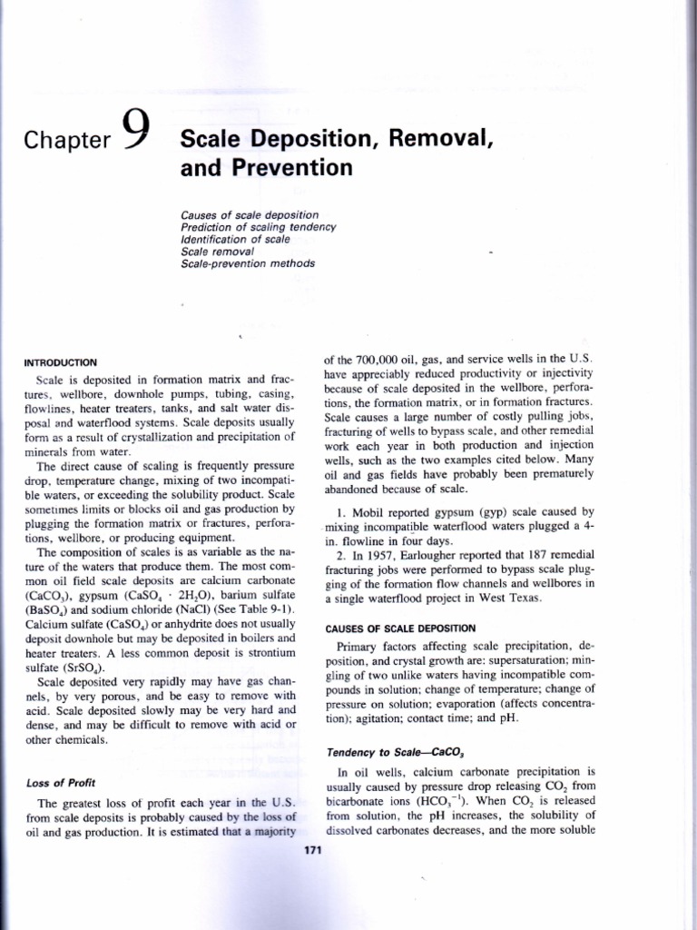 Scale Deposition in Oil and Gas Wells Causes, Effects, and Prevention Methods PDF Gypsum