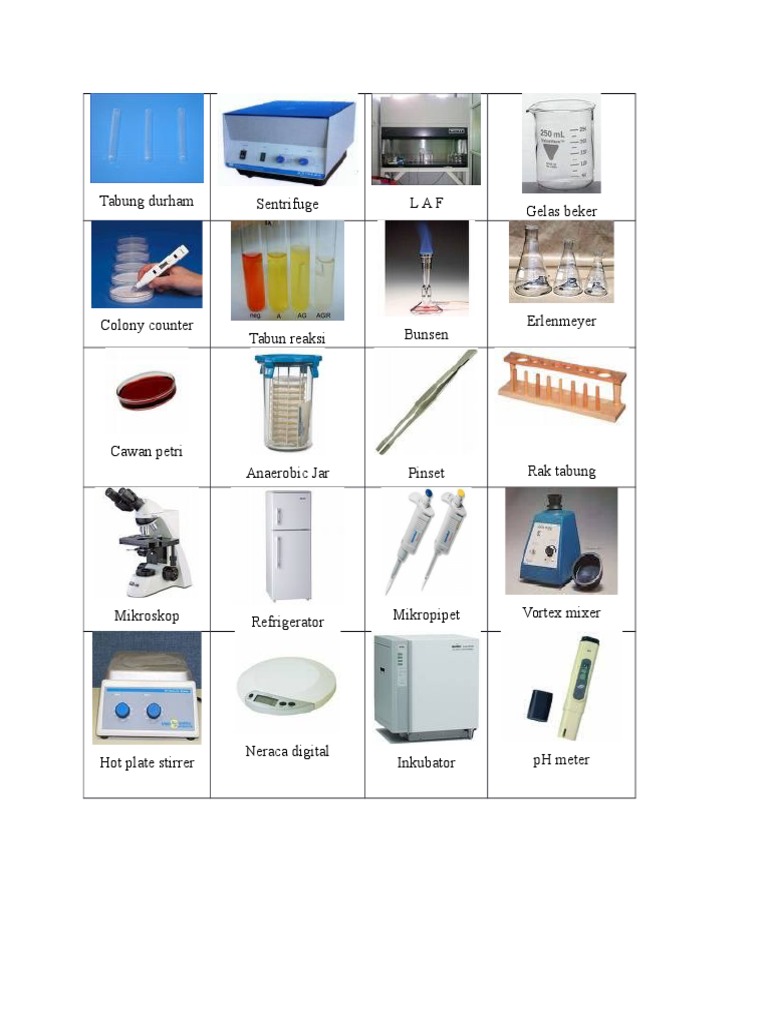 Essential Laboratory Equipment List | PDF | Cooking, Food & Wine