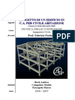 Ingegneria Civile - Tecnica Delle Costruzioni - Progetto Di Un Edificio in Ca Relazione e Tavole - UniRomaTre - Matsoftware - It PDF