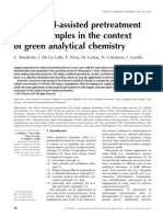 Ultrasound-Assisted Pretreatment of Solid Samples in The Context of Green Analytical Chemistry