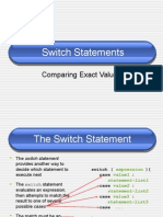 Switch Statements: Comparing Exact Values