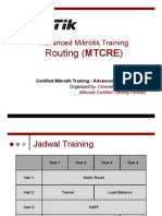 Advanced Mikrotik Training: Routing (MTCRE)