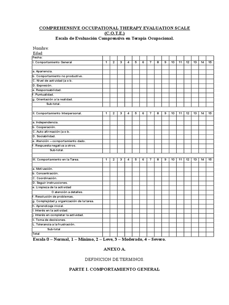 Escala COTE | PDF | Toma de decisiones | Aprendizaje
