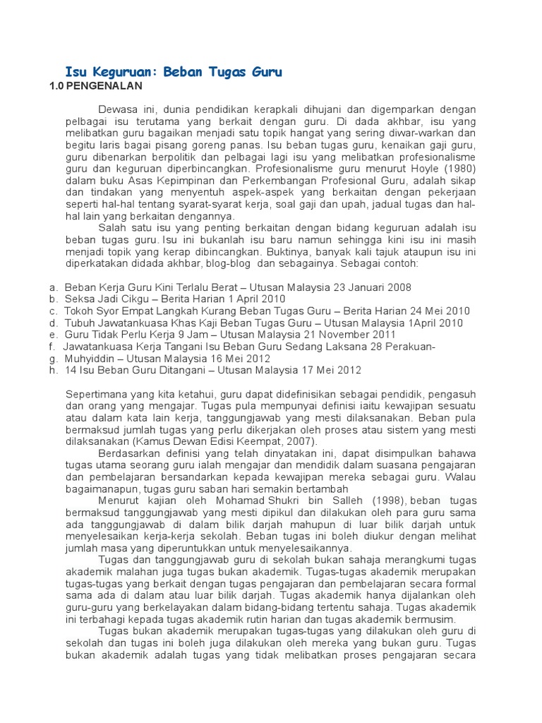Isu Keguruan Pdf