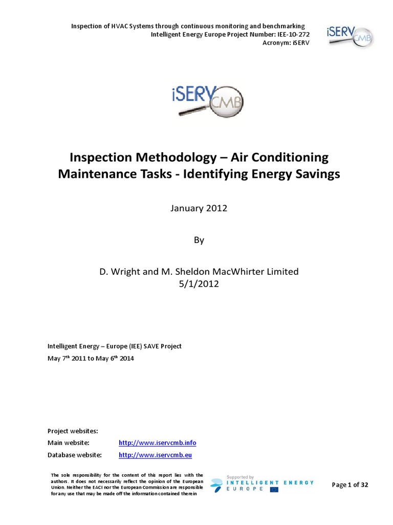 Public Report Methodology For HVAC System Inspections PDF Hvac