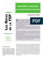 Changement Climatique: de La Perception À L'action