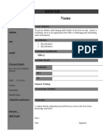 Resume Format