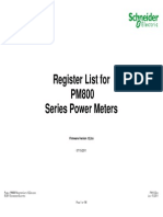Register List For PM800 Series Power Meters: Firmware Version 12.2xx