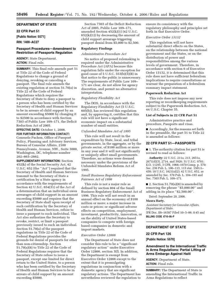 Rule International Traffic in Arms Regulations Haiti Partial Lifting