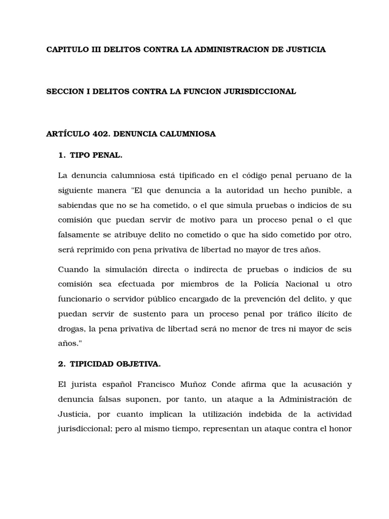 Delitos Contra La Administracion de Justicia | PDF | Derecho penal ...