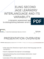 Modeling Second Language Learners' Interlanguage and Its Variability