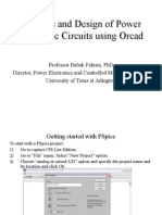Analysis and Design of Power Electronic Circuits Using Orcad
