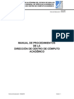 Manual de Procedimientos de La Dirección de Centro de Cómputo Académico