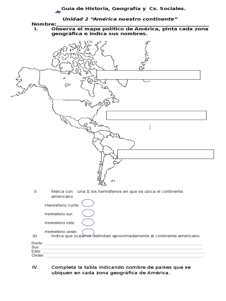 Guía de Paisajes y Climas de América 4° Básico | PDF | Américas | Clima