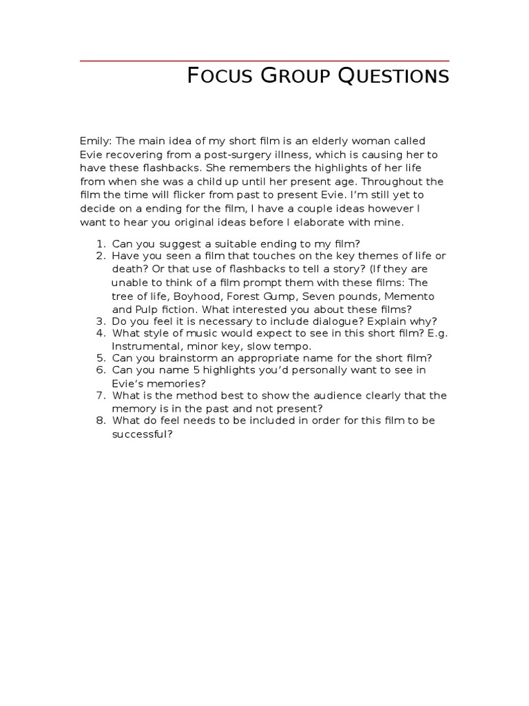 Focus Group Questions PDF