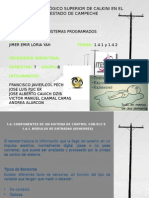 1.4.1 Módulos de Entradas (Sensores) y 1.4.2 Modulo de Salida (Actuadores)