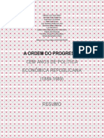 A Ordem Do Progresso - Resumo