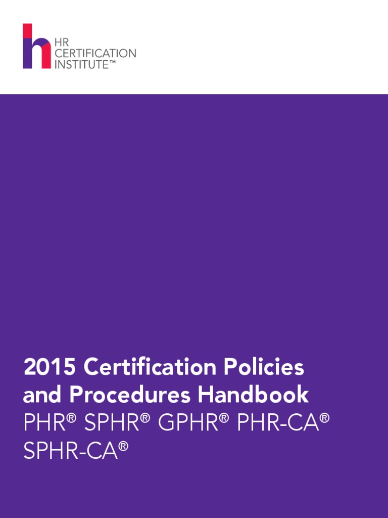 2015 Certification Handbook PDF | PDF | Professional Certification ...