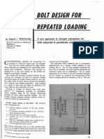 Bolt Design for Repeated Loading