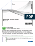 Ford 4600 Tractor Owners Manual