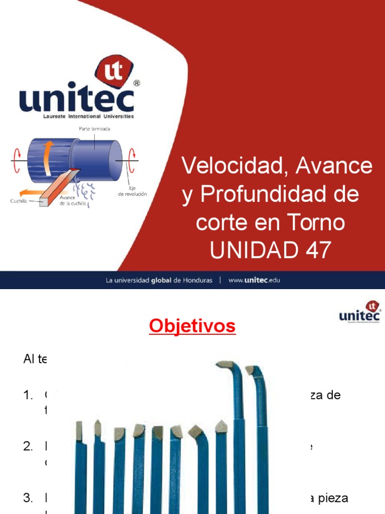 2. TORNO Velocidad^J avance y profundidad de corte Industrias Máquinas