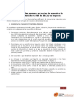 GAL Clasificacion de Personas Naturales de Acuerdo La Reforma Tributaria Ley 1607 12 y Su Impacto