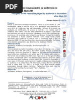 Reflexões Sobre Novos Papéis Da Audiência