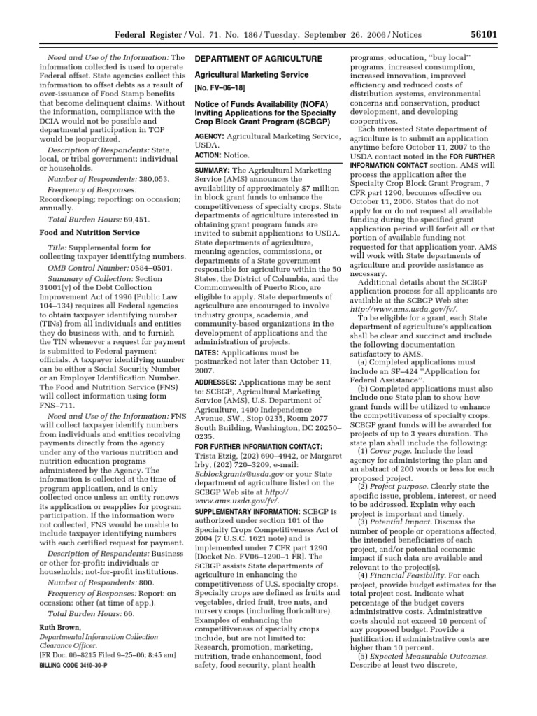 USDA Specialty Crop Grant Application Guide | PDF | United States ...