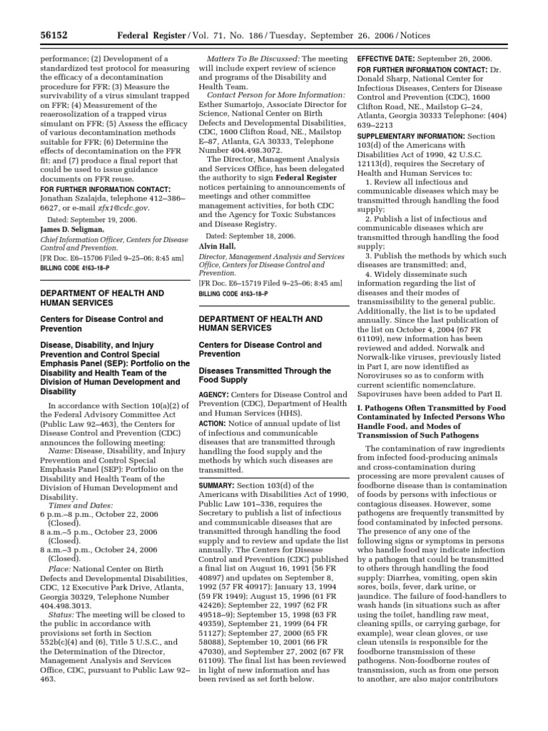 CDC Update on Foodborne Diseases | PDF | Centers For Disease Control ...