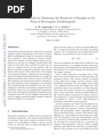 Four-Probe Methods For Measuring The Resistivity of Samples in The Form of Rectangular Parallelepipeds