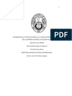 Informe de La Visita de Campo A La Unidad Minera Yauliyacu de La Empresa Minera Los Quenuales