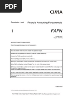 CIMA Financial Accounting Fundamentals Past Papers