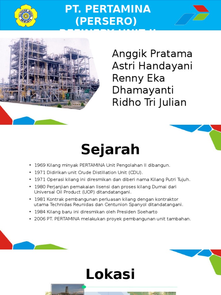 Sejarah dan Proses Kilang Pertamina RU II | PDF