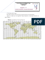 Coordenadas Geográficas - Ficha de Trabalho